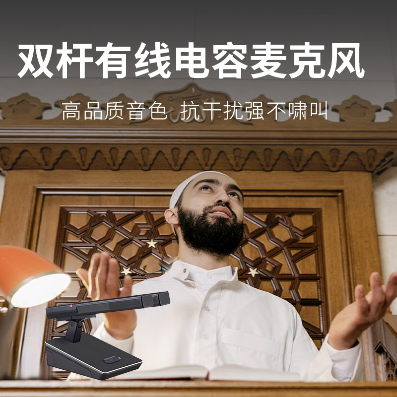 润普Runpu 会议音频扩声系统 专业有线电容麦克风会议话筒 会议演讲主持鹅颈麦RP-S-DYX520高清大图