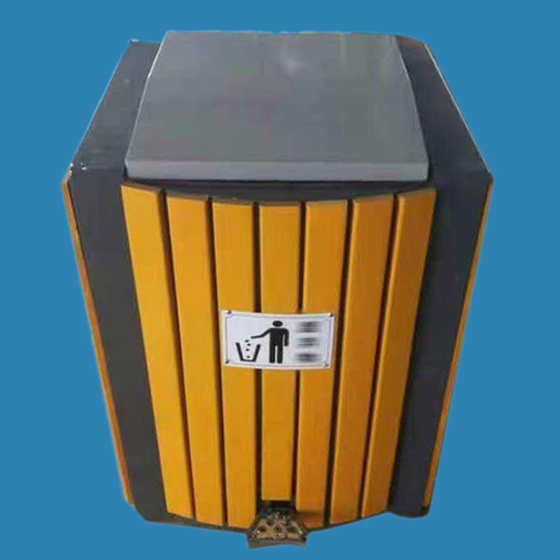 琪佳鸿 脚踏钢木垃圾桶高清大图