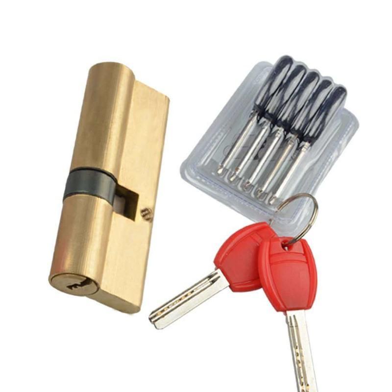 防盗门锁芯a级全铜锁芯大手柄钥匙防暴力防盗门锁芯65中325325