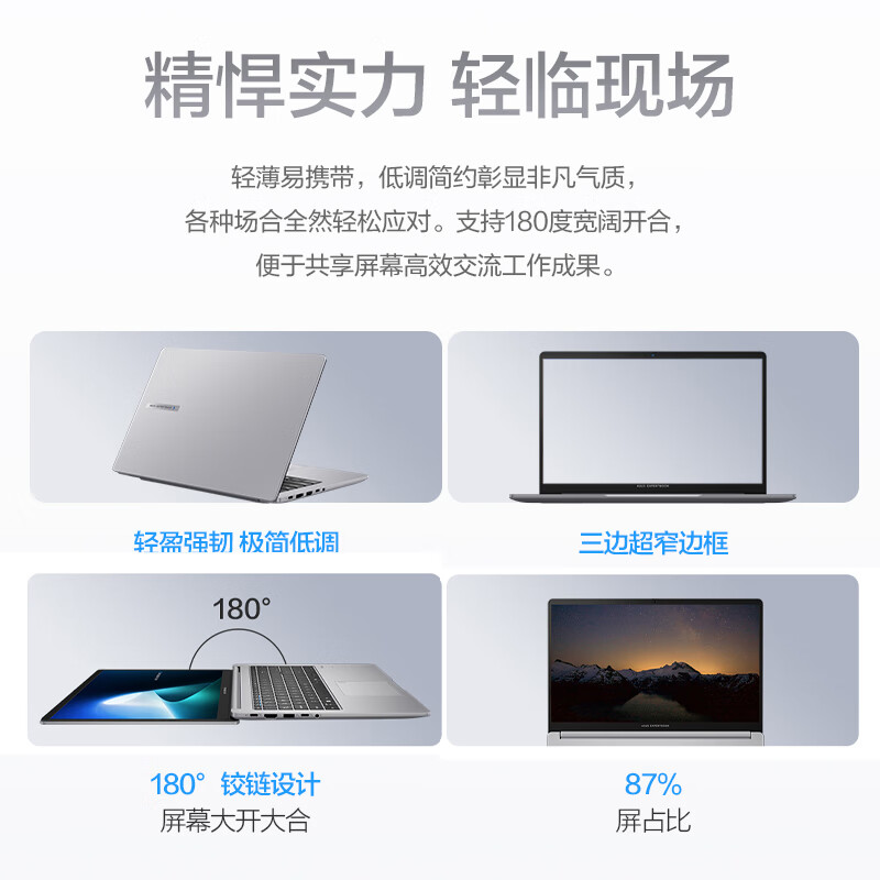 华硕破晓6 锐龙版15.6英寸轻薄商务商用办公指纹识别笔记本电脑R5-7535HS 16G 512G SSD固态)高清大图