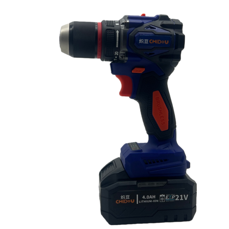 炽豆21013T新款无刷锂电充电钻大钢炮大扭力专业级正反转调速电动螺丝刀高清大图