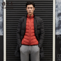 [精品]Youngor/雅戈尔黑色商务绅士白鸭绒 商务休闲 优雅素色羽绒服967AQA