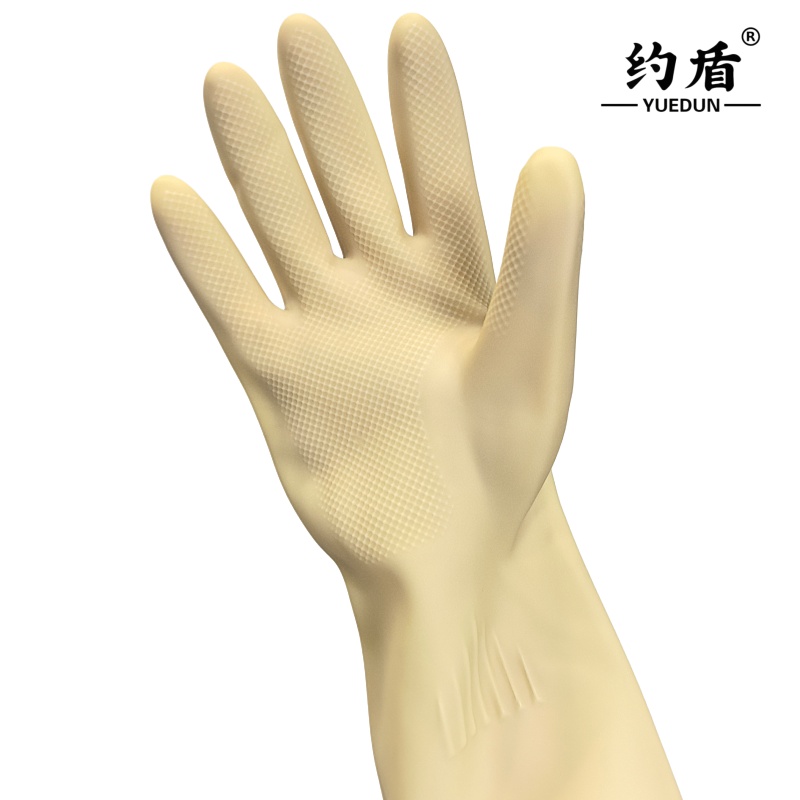 约盾 38CM天然乳胶清洁工作手套 L5380/双高清大图