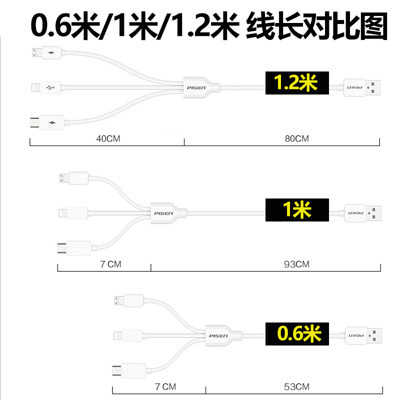 Type-C三合一数据线