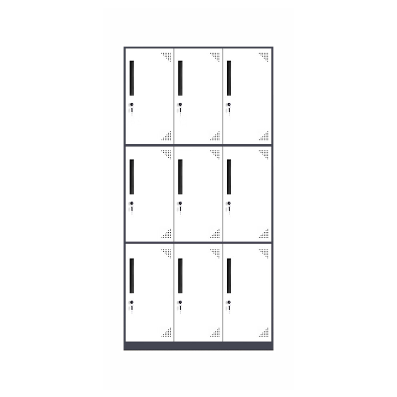 豫仲迈 钢制灰白套色宿舍储物柜九门更衣柜/台