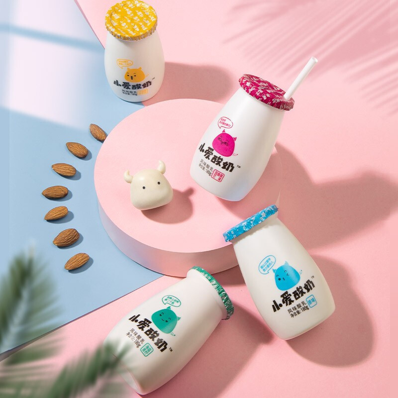 皇氏乳业小爱低温酸奶原味180g*12瓶鲜奶发酵搭配甲天下水牛纯牛奶200ml*10盒孕妇儿童学生补钙牛奶组合