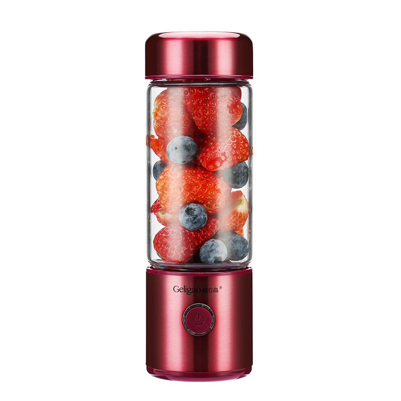 格立高(Geligao)GLG-818樱桃红 便携式小型家用水果小型充电迷你打炸网红学生电动果汁杯300ML高清大图