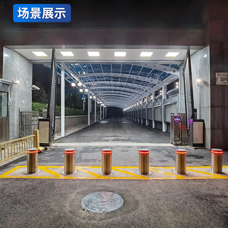 启功全自动升降柱6mm不锈钢电动液压防撞柱阻车器