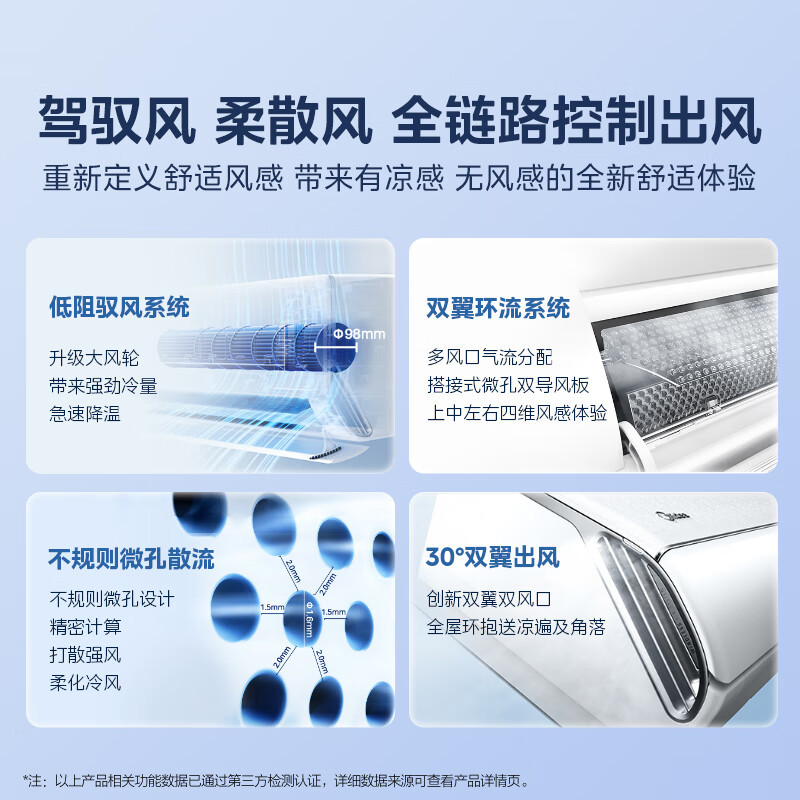 美的(Midea)空调挂机无风感1.5匹变频冷暖新一级智能壁挂式客厅卧室大风口节能省电KFR-35GW/N8WF1
