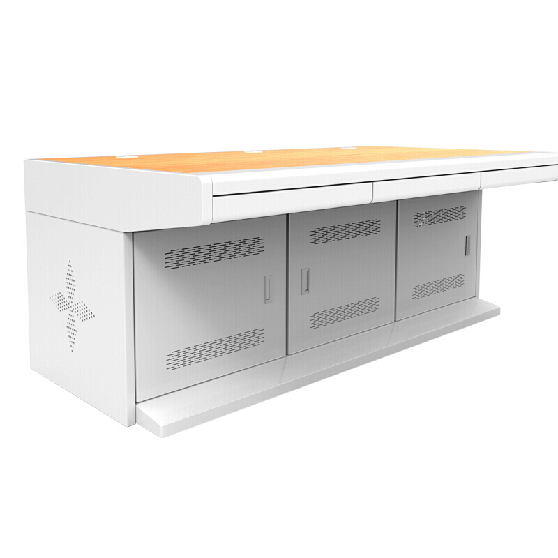 尔迈 电脑操作台控制台机房监控室工作桌 胡桃面 1710*900*750mm