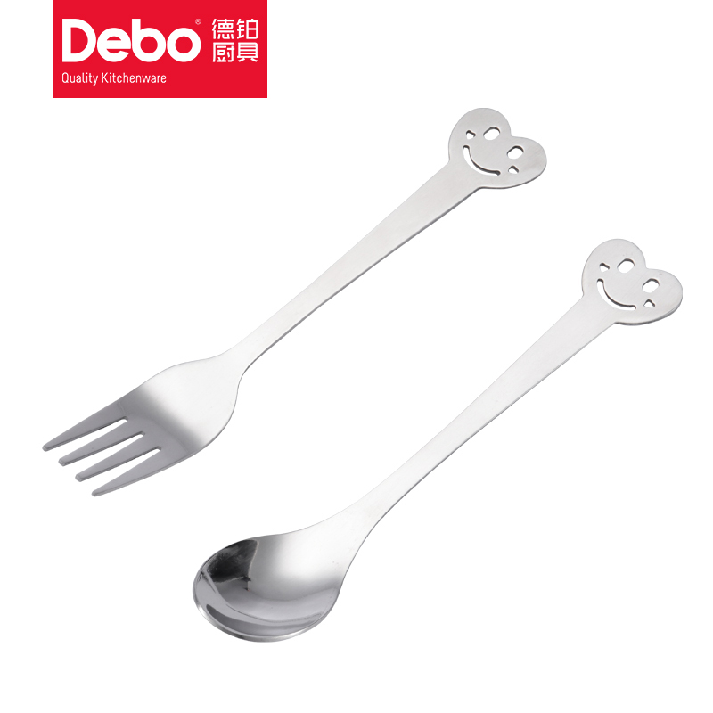 Debo德铂丹妮拉不锈钢饭叉勺两件套