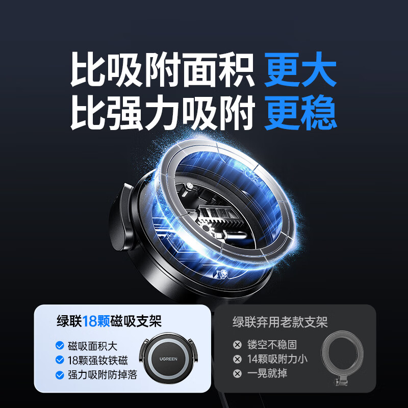 绿联 LP920 磁吸运动相机挂脖支架高清大图