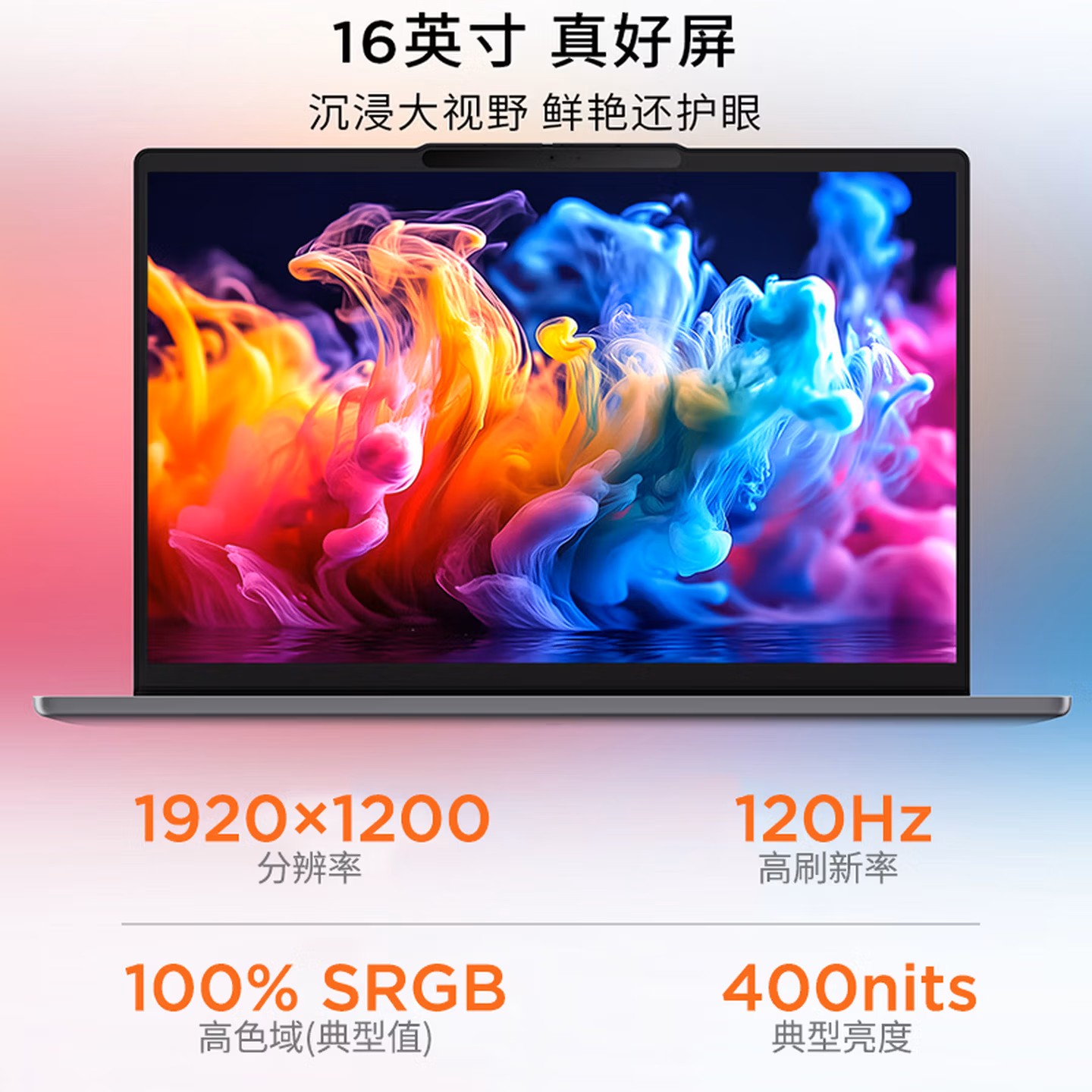 联想(Lenovo)小新16 16英寸轻薄本笔记本电脑(锐龙R7-H255 16G 512G 高色域 400nit 120Hz高刷) 商务办公学习电脑 灰色高清大图