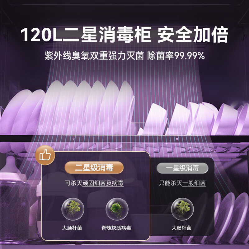[大吸力]凯度K23X01新款集成灶消毒柜一体灶家用油烟机燃气灶(右)