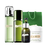 海蓝之谜(LA MER)精华浓缩修护面部护肤套装礼盒 4件(洁面+精萃液+精华露+面霜)