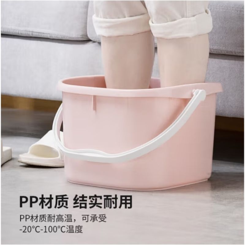 茶花泡脚桶家用大号塑料洗脚盆提水桶塑料盆加厚足浴盆舒益沐足盆