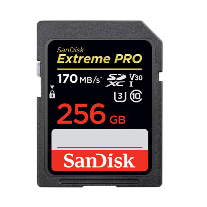 闪迪256GB SD存储卡 U3 C10 V30 4K至尊超极速版数码相机内存卡