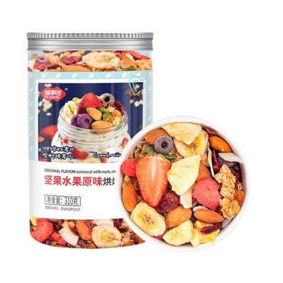 福事多原味坚果水果烘焙麦片310g*1瓶