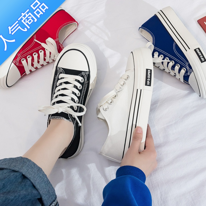 SUNTEK香港潮牌夏季网面超火帆布鞋女夏款厚底板鞋布鞋球鞋配裙子小白鞋高清大图