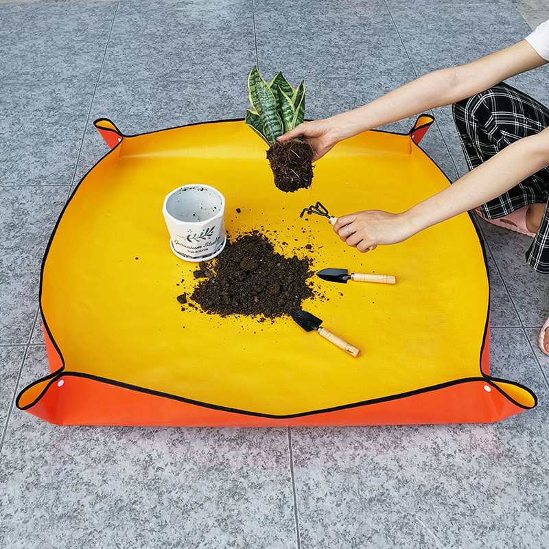[补贴10%]家用园艺用品地垫多肉绿植阳台翻盆换土花垫拌土种植工具防水垫子高清大图