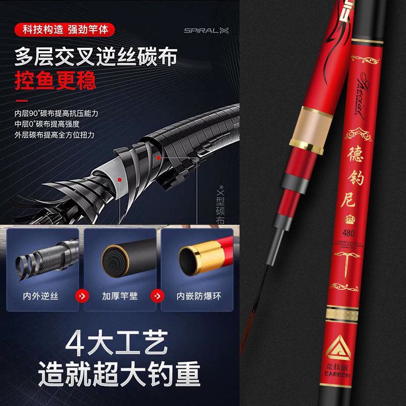 [优先发货]德钓者鱼竿手竿碳素超轻超硬钓鱼竿28调19调鲤鱼竿渔具套装台钓竿图片