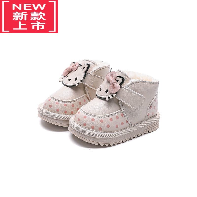 可莉允女宝宝雪地靴小童婴儿棉鞋加绒加厚1-3岁女童靴子冬季软底学步鞋2图片