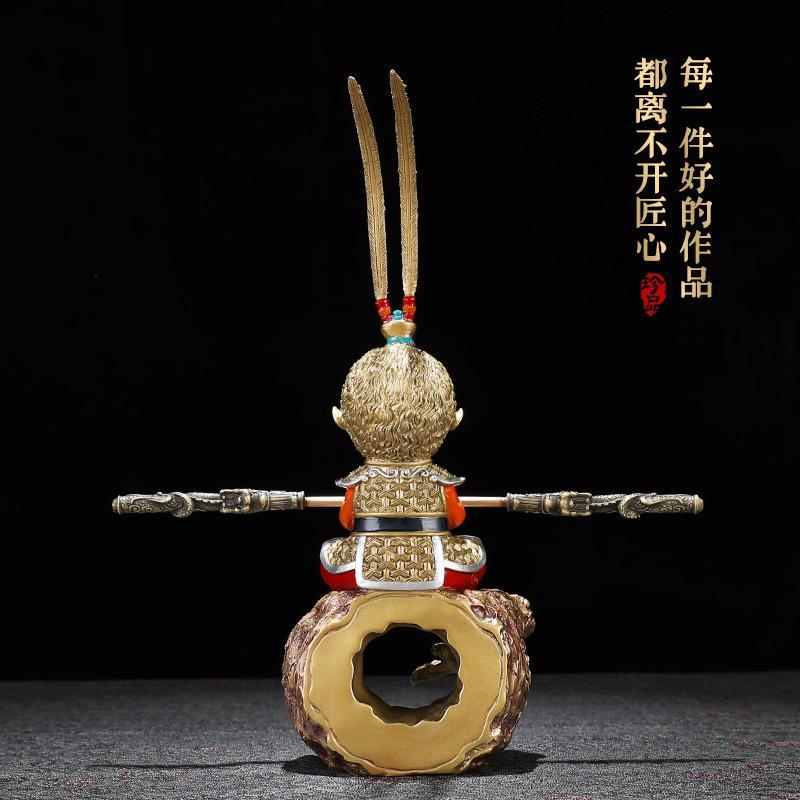 美帮汇齐天大圣铜摆件斗战胜佛孙悟空车载装饰客厅办公室桌面铜工艺品图片