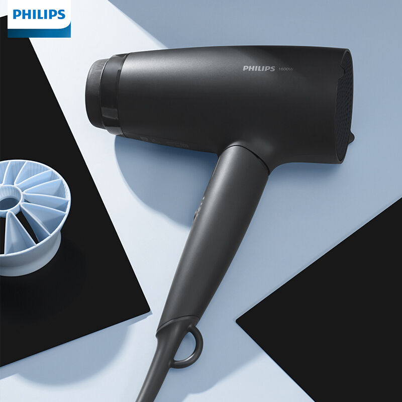 飞利浦(Philips) 电吹风机 家用大功率 负离子吹风机 吹风筒恒温护发 速干可折叠 BHD315/05 小花筒