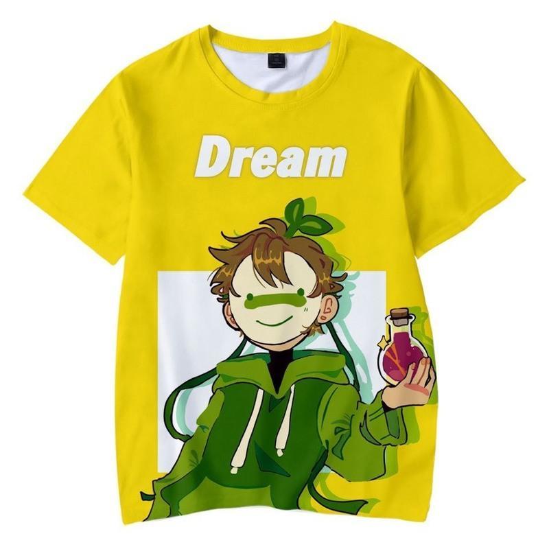 欧美Dreamwastaken周边宽松大码短袖T恤 ins日系男女情侣圆领上衣 图1 120cm