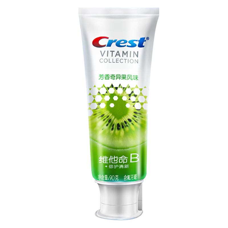 佳洁士(Crest)修护清新维他命B牙膏(芳香奇异果风味)90g 祛牙渍 茶渍 去黄牙 勤刷牙 增强牙齿抵抗力