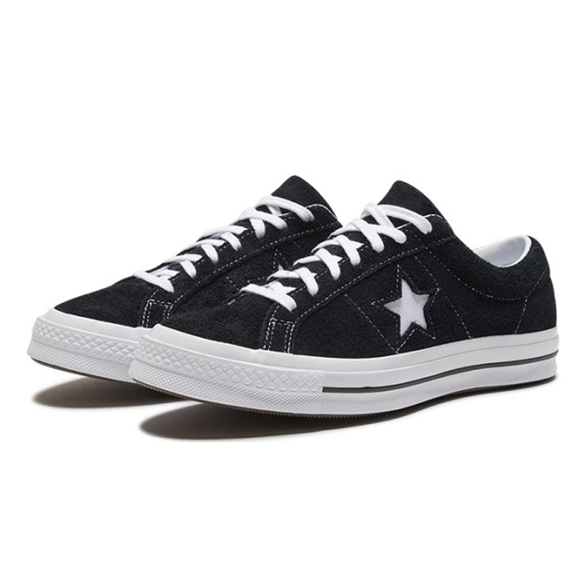 converse匡威低帮帆布鞋男女同款黑色onestar休闲时尚运动158369c