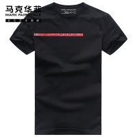 马克华菲短袖t恤男2022新款夏季潮牌潮流高端衣服纯棉百搭白色潮