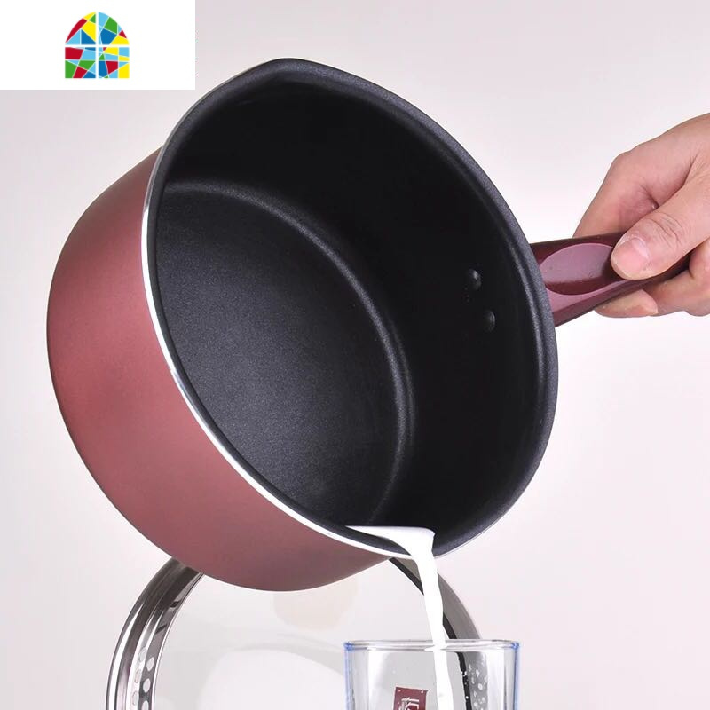 奶锅不粘锅加厚小奶锅汤锅小锅婴儿煮热牛奶锅电磁炉fenghou16cm可立