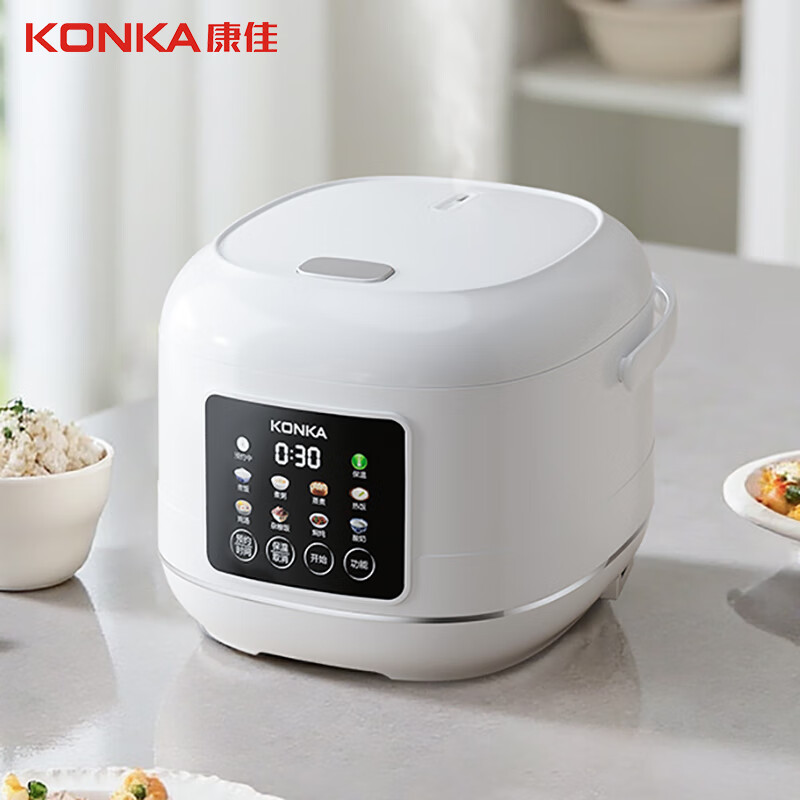 康佳家用电饭煲3L电饭锅含蒸笼多功能智能煲饭蒸饭锅煮汤蒸煮大容量 KDFB-3010E高清大图
