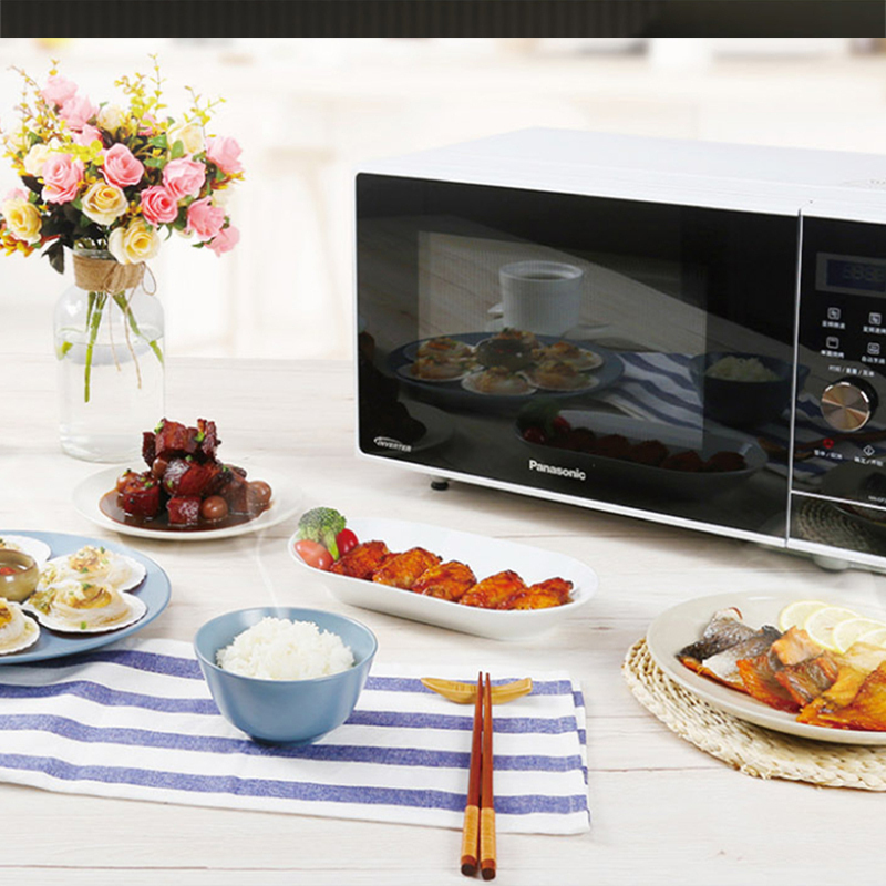 松下(Panasonic)微波炉 NN-GF37JW 23L/升 六段变频 变频烧烤 微波烤箱一体机
