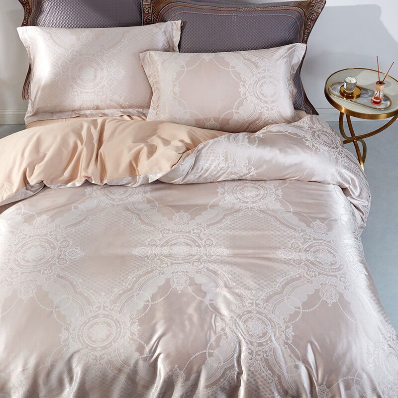 罗莱家纺写意华庭提花四件套被套200230cm棉50写意华庭