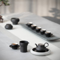 万仟堂(EDENUS)一心一意·成套茶具黑铁釉（一壶一承一海六杯六碟一罐一茶渣筒）