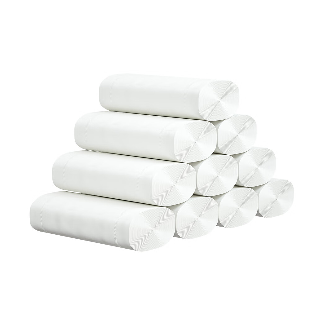 心相印 优选郁金香系列4层无芯卫生纸 70g/卷 10卷/提 3提装 LR1710高清大图