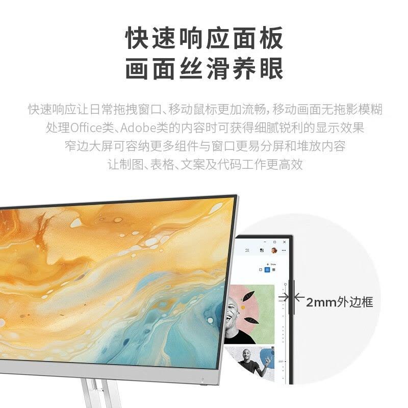 联想(Lenovo)L22e-40 21.45英寸高清显示屏幕 HDMI+VGA接口 护眼屏 商用家用办公学习 支持壁挂图片