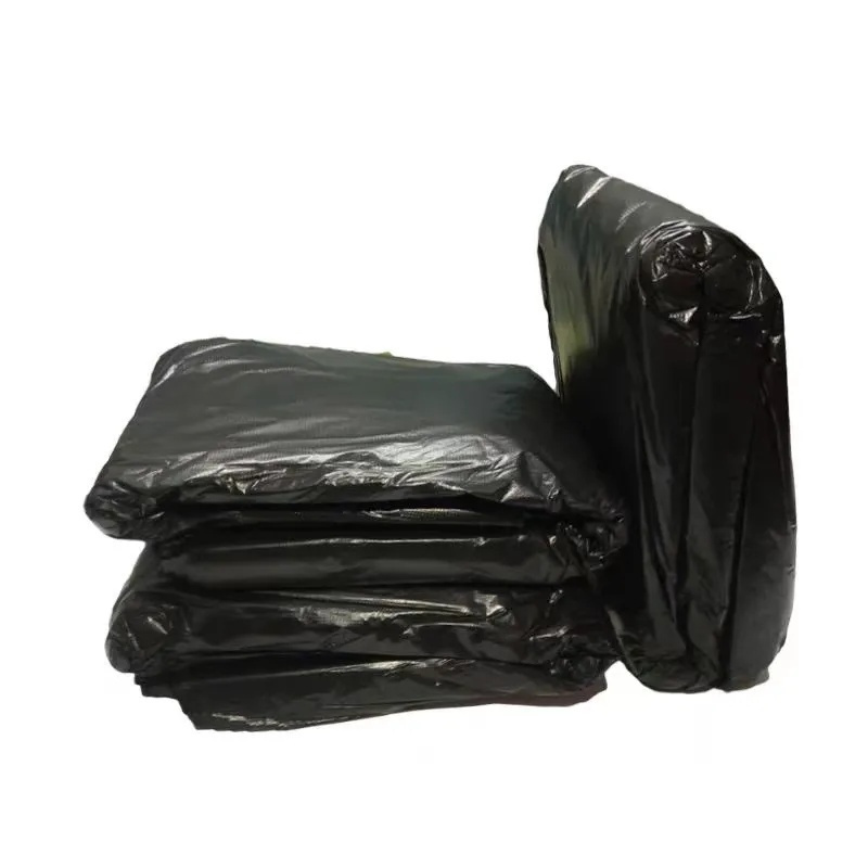 [鑫志友]黑色平口式塑料垃圾袋 加厚/特厚 3丝50*70cm 50个/捆(单位:捆)