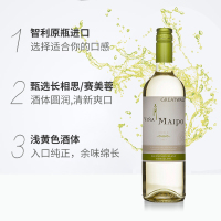 智利原瓶进口 长城梦坡经典干白葡萄酒 750ml 单支装
