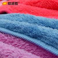 欧润哲(ORANGE) 4条装珊瑚绒吸水擦手巾 厨房洗水间可悬挂式抹布可爱卡通儿童毛巾106347