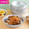 FENGHOU烤箱锡纸空气炸锅家用吸油纸食物专用纸圆形锡纸碗锡箔纸锡纸盒盘 7寸深盘20个装
