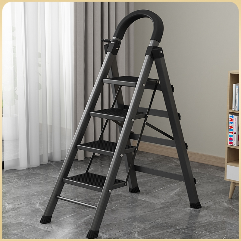 时光旧巷梯子家用折叠梯人字梯加厚室内楼梯伸缩伸缩梯