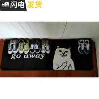 欧美RIPNDIP法兰绒中指贱猫床边款潮牌地毯垫go away卧室包邮推荐
