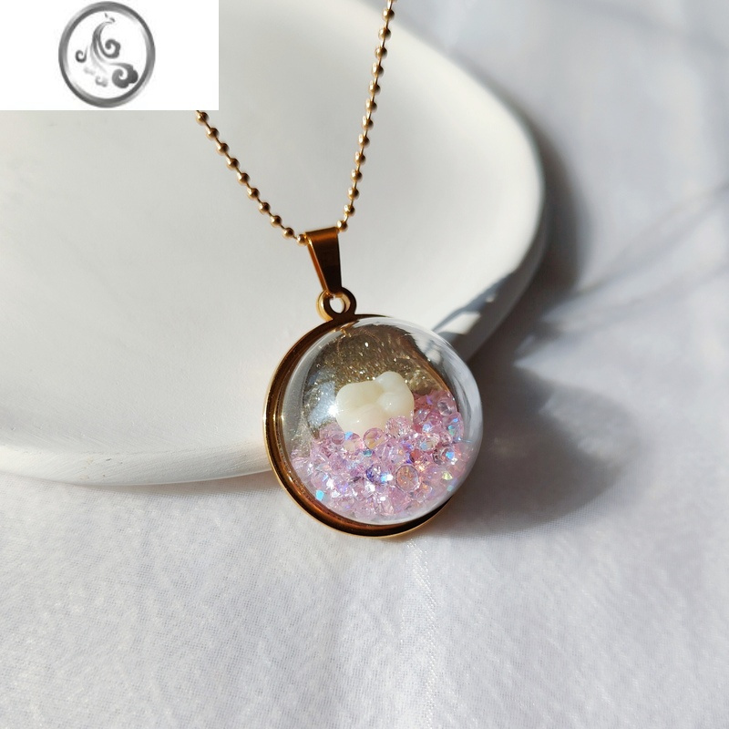 jimi智齿纪念吊坠项链饰品diy手工自制乳牙宠物毛发牙齿定制收藏礼物