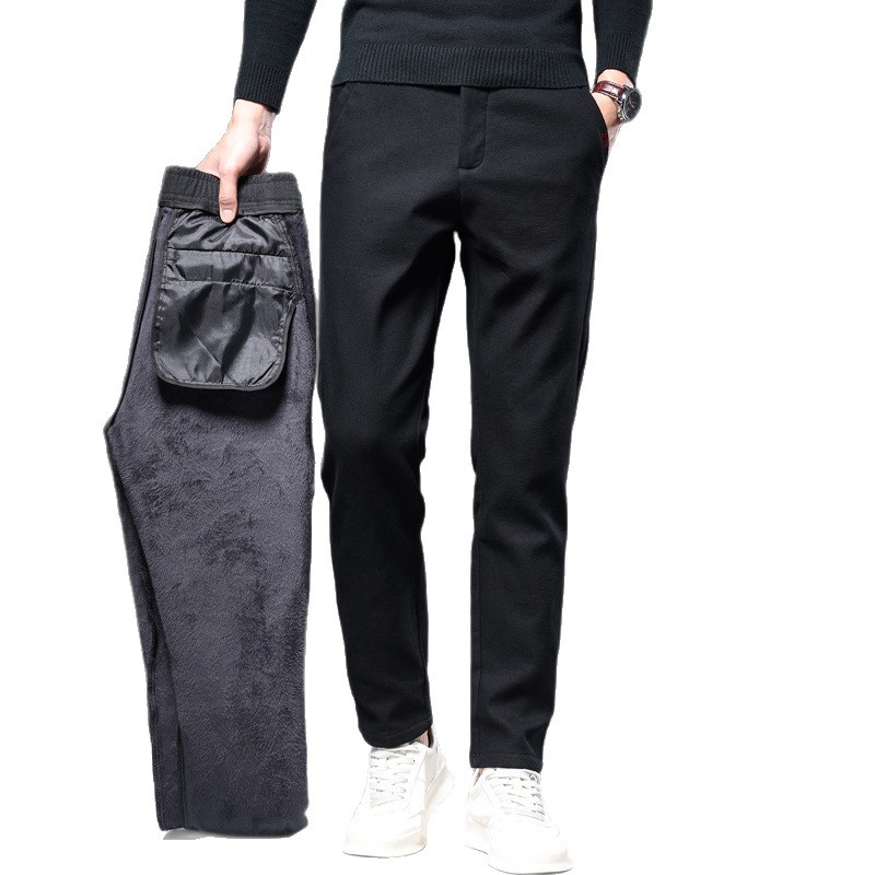 啄木鸟2025秋冬新款高端休闲长裤男士修身直筒轻商务男款休闲长裤高清大图