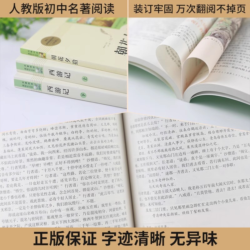 [八年级上册]昆虫记 [正版]人教版初中名著阅读 儒林外史简爱骆驼祥子海底两万里朝花夕拾西游记艾青诗选水浒传初中七八九年