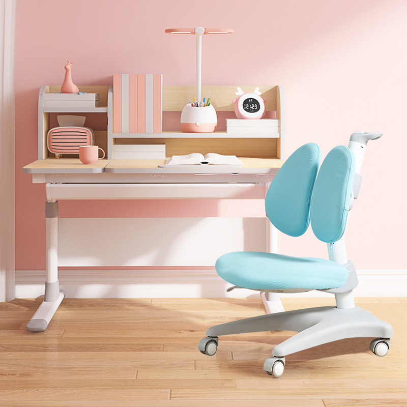 护童儿童学习桌儿童书桌写字桌椅袋鼠系列可升降小学生家用学生课桌椅
