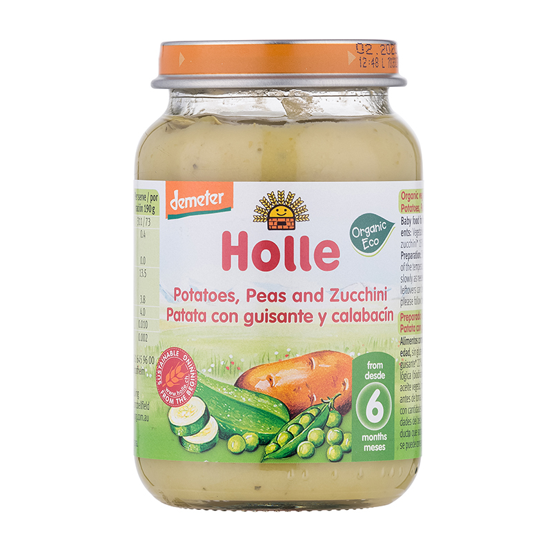 Holle凱莉有機翠玉瓜豌豆伴馬鈴薯190g